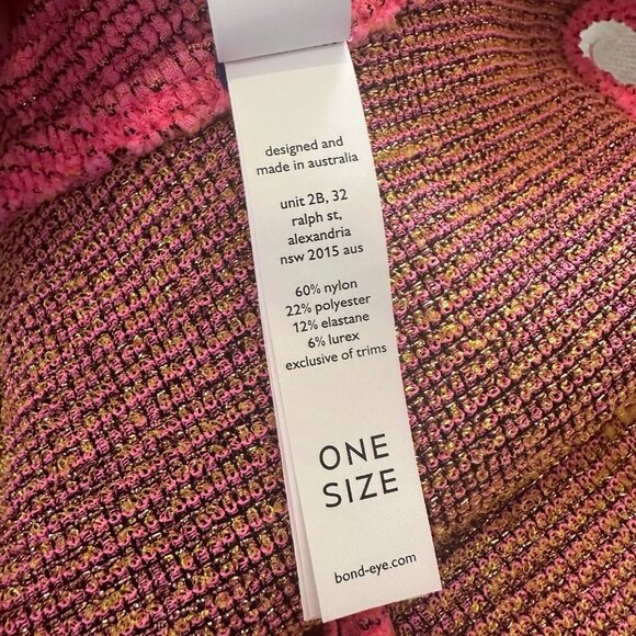 Bound by bond-eye Australia The Malibu Bikini Top Lux Waffle Hot Pink Swimsuit - Picture 7 of 8